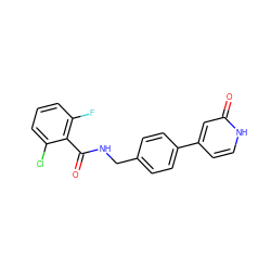 O=C(NCc1ccc(-c2cc[nH]c(=O)c2)cc1)c1c(F)cccc1Cl ZINC000147269176