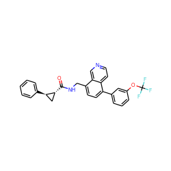 O=C(NCc1ccc(-c2cccc(OC(F)(F)F)c2)c2ccncc12)[C@@H]1C[C@H]1c1ccccc1 ZINC000653751727