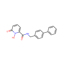 O=C(NCc1ccc(-c2ccccc2)cc1)c1cccc(=O)n1O ZINC000062233127