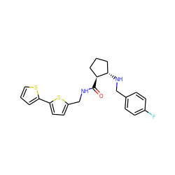 O=C(NCc1ccc(-c2cccs2)s1)[C@H]1CCC[C@@H]1NCc1ccc(F)cc1 ZINC000028359164