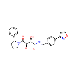 O=C(NCc1ccc(-c2ccon2)cc1)[C@H](O)[C@@H](O)C(=O)N1CCC[C@@H]1c1ccccc1 ZINC000071331182