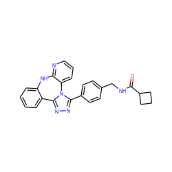 O=C(NCc1ccc(-c2nnc3n2-c2cccnc2Nc2ccccc2-3)cc1)C1CCC1 ZINC000096174033