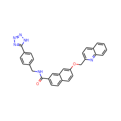 O=C(NCc1ccc(-c2nnn[nH]2)cc1)c1ccc2ccc(OCc3ccc4ccccc4n3)cc2c1 ZINC000013804745