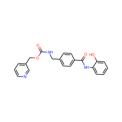 O=C(NCc1ccc(C(=O)Nc2ccccc2O)cc1)OCc1cccnc1 ZINC000013799536