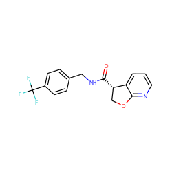 O=C(NCc1ccc(C(F)(F)F)cc1)[C@H]1COc2ncccc21 ZINC000205620614