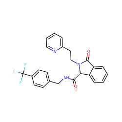 O=C(NCc1ccc(C(F)(F)F)cc1)[C@H]1c2ccccc2C(=O)N1CCc1ccccn1 ZINC000095553185