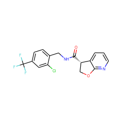 O=C(NCc1ccc(C(F)(F)F)cc1Cl)[C@H]1COc2ncccc21 ZINC000205628332