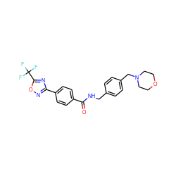 O=C(NCc1ccc(CN2CCOCC2)cc1)c1ccc(-c2noc(C(F)(F)F)n2)cc1 ZINC000142909542