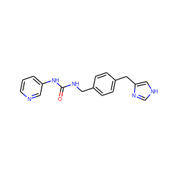 O=C(NCc1ccc(Cc2c[nH]cn2)cc1)Nc1cccnc1 ZINC000013439953