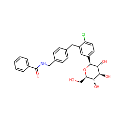 O=C(NCc1ccc(Cc2cc([C@@H]3O[C@H](CO)[C@@H](O)[C@H](O)[C@H]3O)ccc2Cl)cc1)c1ccccc1 ZINC000040973787