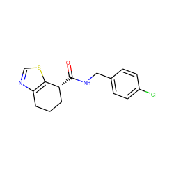 O=C(NCc1ccc(Cl)cc1)[C@@H]1CCCc2ncsc21 ZINC000220879041