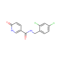 O=C(NCc1ccc(Cl)cc1Cl)c1ccc(=O)[nH]c1 ZINC000015303951