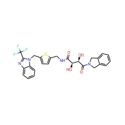 O=C(NCc1ccc(Cn2c(C(F)(F)F)nc3ccccc32)s1)[C@H](O)[C@@H](O)C(=O)N1Cc2ccccc2C1 ZINC000071334588