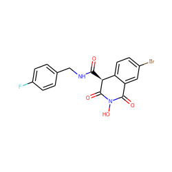 O=C(NCc1ccc(F)cc1)[C@@H]1C(=O)N(O)C(=O)c2cc(Br)ccc21 ZINC000169349232