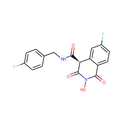 O=C(NCc1ccc(F)cc1)[C@@H]1C(=O)N(O)C(=O)c2ccc(F)cc21 ZINC000169349224