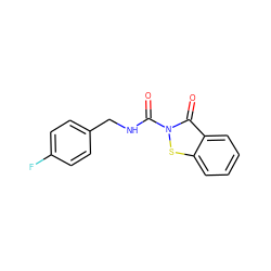 O=C(NCc1ccc(F)cc1)n1sc2ccccc2c1=O ZINC000096271398