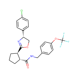 O=C(NCc1ccc(OC(F)(F)F)cc1)[C@@H]1CCC[C@H]1C1=N[C@H](c2ccc(Cl)cc2)CO1 ZINC000045253661