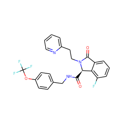 O=C(NCc1ccc(OC(F)(F)F)cc1)[C@@H]1c2c(F)cccc2C(=O)N1CCc1ccccn1 ZINC000095552824