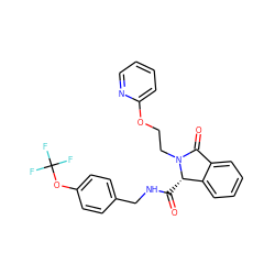 O=C(NCc1ccc(OC(F)(F)F)cc1)[C@H]1c2ccccc2C(=O)N1CCOc1ccccn1 ZINC000095553976