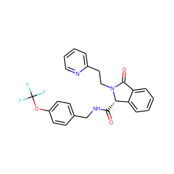 O=C(NCc1ccc(OC(F)(F)F)cc1)[C@H]1c2ccccc2C(=O)N1CCc1ccccn1 ZINC000068196729