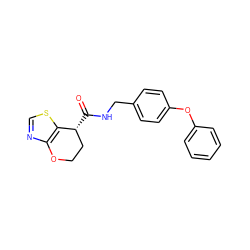 O=C(NCc1ccc(Oc2ccccc2)cc1)[C@@H]1CCOc2ncsc21 ZINC000220878903