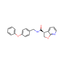 O=C(NCc1ccc(Oc2ccccc2)cc1)[C@@H]1COc2ncccc21 ZINC000205620487