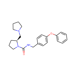 O=C(NCc1ccc(Oc2ccccc2)cc1)N1CCC[C@H]1CN1CCCC1 ZINC000036188124
