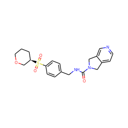 O=C(NCc1ccc(S(=O)(=O)[C@@H]2CCCOC2)cc1)N1Cc2ccncc2C1 ZINC000096283093