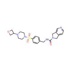 O=C(NCc1ccc(S(=O)(=O)N2CCN(C3COC3)CC2)cc1)N1Cc2ccncc2C1 ZINC000096283116