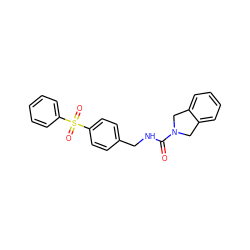 O=C(NCc1ccc(S(=O)(=O)c2ccccc2)cc1)N1Cc2ccccc2C1 ZINC000096283109