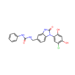 O=C(NCc1ccc2c(c1)[nH]c(=O)n2-c1cc(Cl)c(O)cc1O)Nc1ccccc1 ZINC000072108821