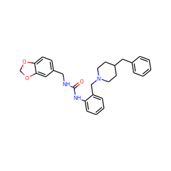 O=C(NCc1ccc2c(c1)OCO2)Nc1ccccc1CN1CCC(Cc2ccccc2)CC1 ZINC000013475789