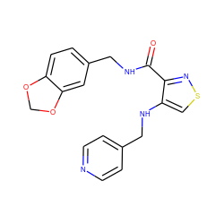 O=C(NCc1ccc2c(c1)OCO2)c1nscc1NCc1ccncc1 ZINC000040873896