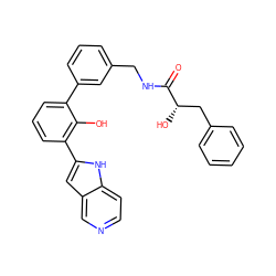 O=C(NCc1cccc(-c2cccc(-c3cc4cnccc4[nH]3)c2O)c1)[C@@H](O)Cc1ccccc1 ZINC000101058199