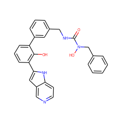 O=C(NCc1cccc(-c2cccc(-c3cc4cnccc4[nH]3)c2O)c1)N(O)Cc1ccccc1 ZINC000101043484