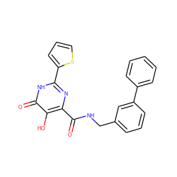 O=C(NCc1cccc(-c2ccccc2)c1)c1nc(-c2cccs2)[nH]c(=O)c1O ZINC000028820293