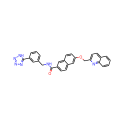 O=C(NCc1cccc(-c2nnn[nH]2)c1)c1ccc2cc(OCc3ccc4ccccc4n3)ccc2c1 ZINC000013804805