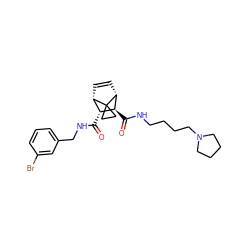 O=C(NCc1cccc(Br)c1)[C@@H]1[C@@H]2C=C[C@H]([C@H]1C(=O)NCCCCN1CCCC1)C21CC1 ZINC000168429243