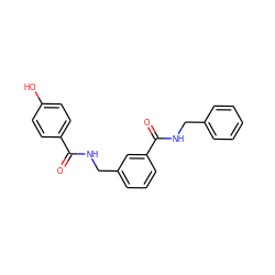 O=C(NCc1cccc(C(=O)NCc2ccccc2)c1)c1ccc(O)cc1 ZINC000028950951