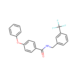 O=C(NCc1cccc(C(F)(F)F)c1)c1ccc(Oc2ccccc2)cc1 ZINC000028529511