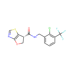 O=C(NCc1cccc(C(F)(F)F)c1Cl)[C@@H]1COc2ncsc21 ZINC000220861937