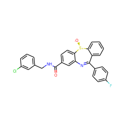 O=C(NCc1cccc(Cl)c1)c1ccc2c(c1)N=C(c1ccc(F)cc1)c1ccccc1[S@+]2[O-] ZINC000040420616