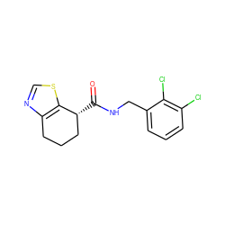 O=C(NCc1cccc(Cl)c1Cl)[C@@H]1CCCc2ncsc21 ZINC000220875206