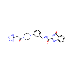 O=C(NCc1cccc(N2CCN(C(=O)Cc3nnn[nH]3)CC2)c1)c1nc2ccccc2c(=O)[nH]1 ZINC000114403647