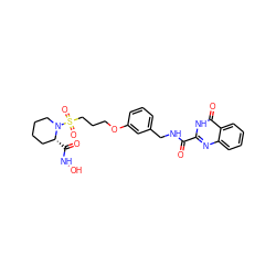 O=C(NCc1cccc(OCCCS(=O)(=O)N2CCCC[C@H]2C(=O)NO)c1)c1nc2ccccc2c(=O)[nH]1 ZINC000114404144