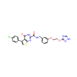 O=C(NCc1cccc(OCCOc2nc[nH]n2)c1)c1nc2scc(-c3ccc(Cl)cc3)c2c(=O)[nH]1 ZINC000114405478