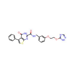 O=C(NCc1cccc(OCCOc2ncn[nH]2)c1)c1nc2scc(-c3ccccc3)c2c(=O)[nH]1 ZINC000034996761