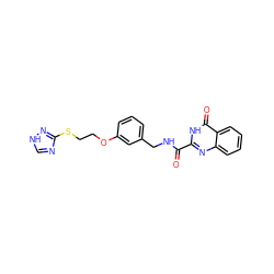 O=C(NCc1cccc(OCCSc2nc[nH]n2)c1)c1nc2ccccc2c(=O)[nH]1 ZINC000114402846