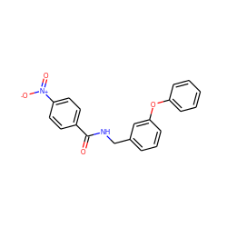 O=C(NCc1cccc(Oc2ccccc2)c1)c1ccc([N+](=O)[O-])cc1 ZINC000000314343