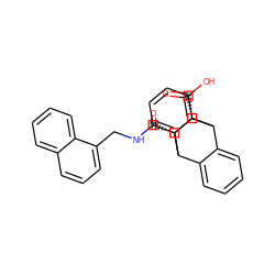 O=C(NCc1cccc2ccccc12)[C@H]1C2c3ccccc3C(c3ccccc32)[C@H]1C(=O)O ZINC000013738978